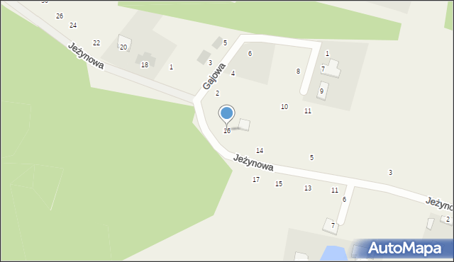 Nekla, Jeżynowa, 16, mapa Nekla