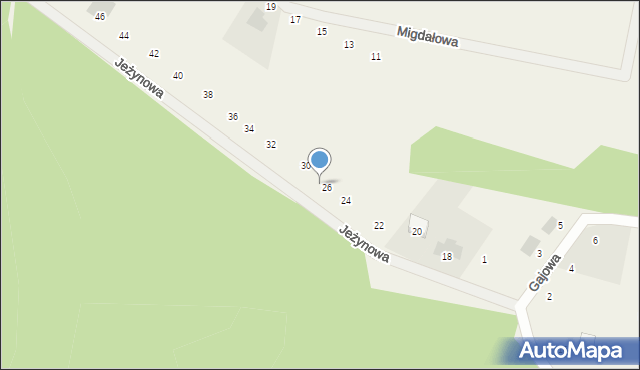 Nekla, Jeżynowa, 28, mapa Nekla