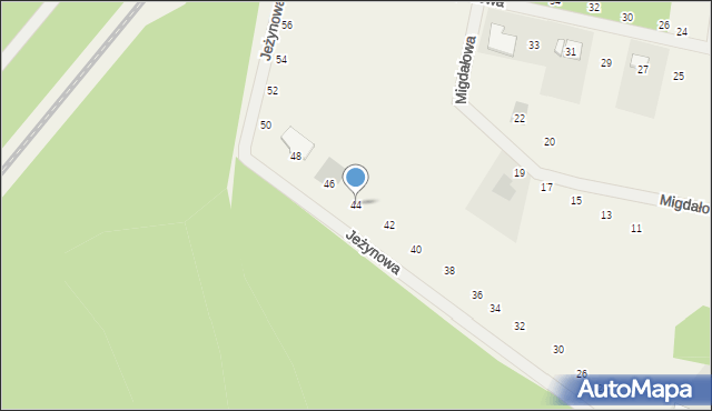 Nekla, Jeżynowa, 44, mapa Nekla