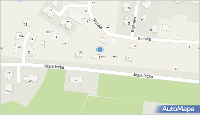 Niemcz, Jeździecka, 14, mapa Niemcz