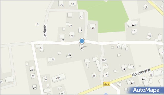 Nowa Karczma, Jeziorna, 19, mapa Nowa Karczma