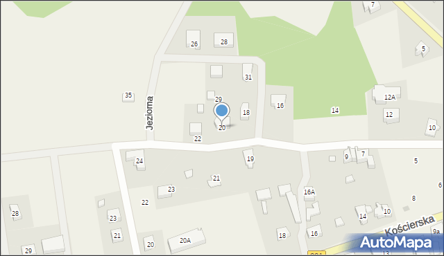 Nowa Karczma, Jeziorna, 20, mapa Nowa Karczma