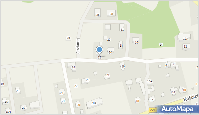 Nowa Karczma, Jeziorna, 22, mapa Nowa Karczma