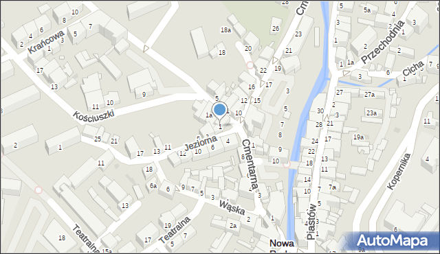 Nowa Ruda, Jeziorna, 1, mapa Nowa Ruda