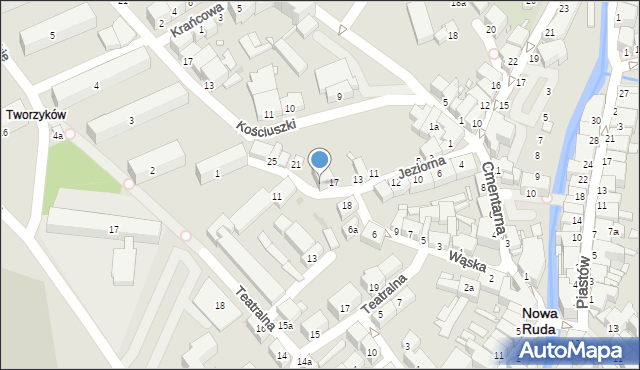 Nowa Ruda, Jeziorna, 19, mapa Nowa Ruda