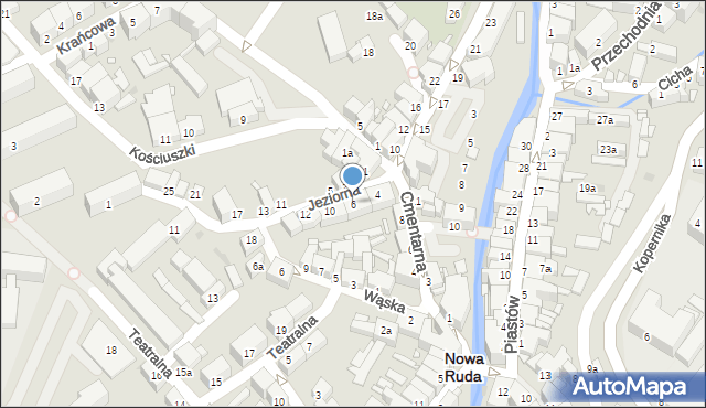 Nowa Ruda, Jeziorna, 6, mapa Nowa Ruda