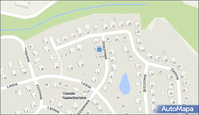 Nowe, Jesionowa, 7, mapa Nowe