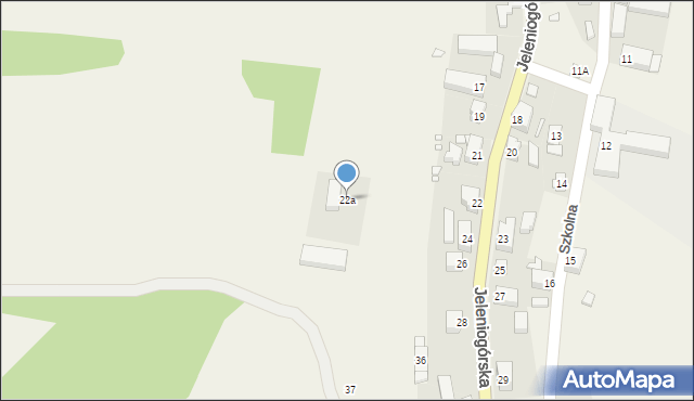 Nowy Kościół, Jeleniogórska, 22a, mapa Nowy Kościół