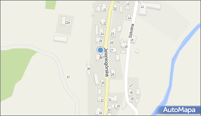 Nowy Kościół, Jeleniogórska, 28, mapa Nowy Kościół