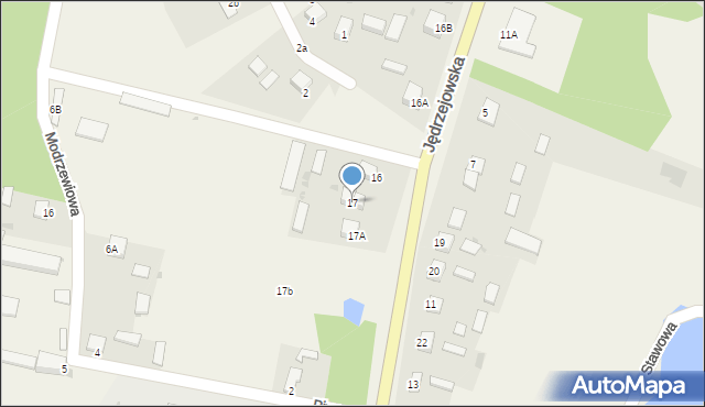 Oksa, Jędrzejowska, 17, mapa Oksa