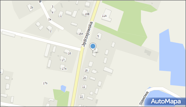 Oksa, Jędrzejowska, 9, mapa Oksa