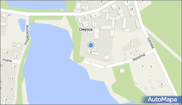 Olejnica, Jeziorna, 4, mapa Olejnica