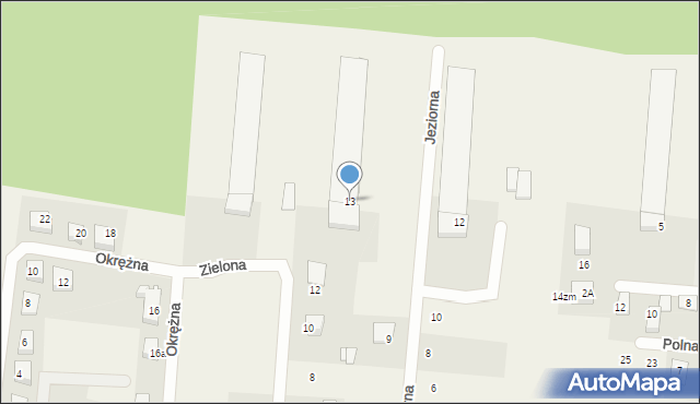 Orle, Jeziorna, 13, mapa Orle