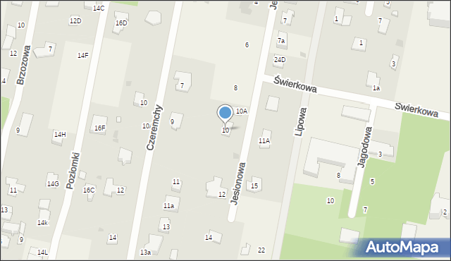 Otrębusy, Jesionowa, 10, mapa Otrębusy