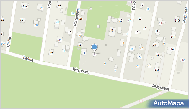 Otrębusy, Jeżynowa, 4, mapa Otrębusy