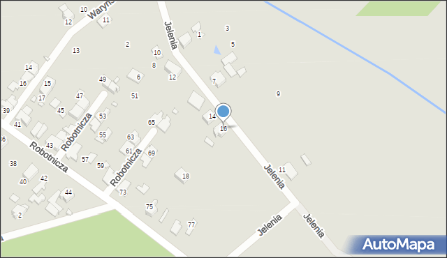 Ozimek, Jelenia, 16, mapa Ozimek