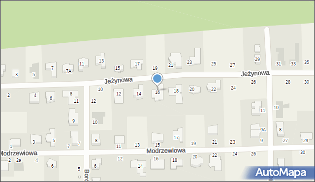 Palędzie, Jeżynowa, 16, mapa Palędzie