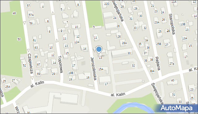 Piaseczno, Jerozolimska, 15, mapa Piaseczno