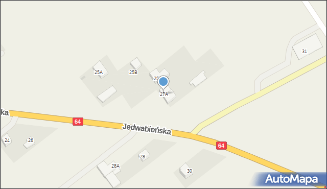 Piątnica Poduchowna, Jedwabieńska, 27A, mapa Piątnica Poduchowna