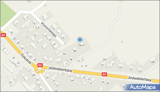 Piątnica Poduchowna, Jedwabieńska, 7A, mapa Piątnica Poduchowna