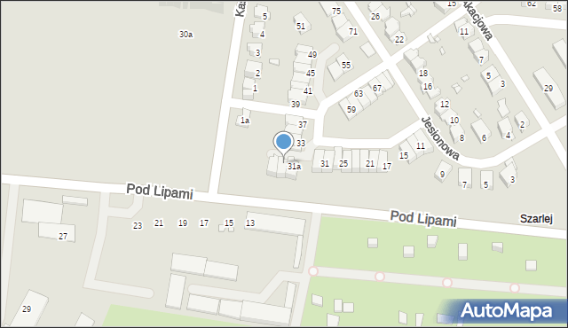 Piekary Śląskie, Jesionowa, 31b, mapa Piekary Śląskie