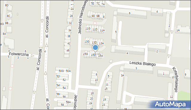 Piotrków Trybunalski, Jedności Narodowej, 15C, mapa Piotrków Trybunalski