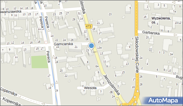 Piotrków Trybunalski, Jerozolimska, 10, mapa Piotrków Trybunalski