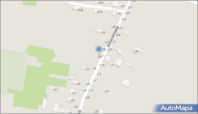 Piotrków Trybunalski, Jerozolimska, 130, mapa Piotrków Trybunalski