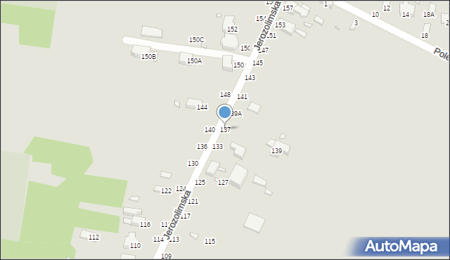Piotrków Trybunalski, Jerozolimska, 137, mapa Piotrków Trybunalski