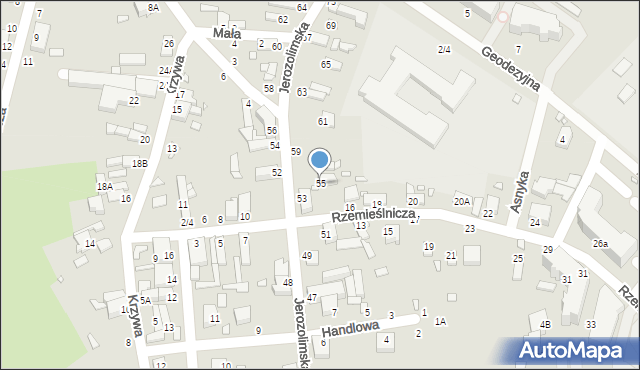 Piotrków Trybunalski, Jerozolimska, 55, mapa Piotrków Trybunalski