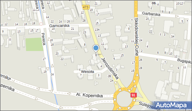 Piotrków Trybunalski, Jerozolimska, 6, mapa Piotrków Trybunalski