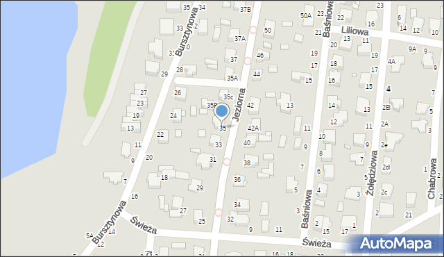 Piotrków Trybunalski, Jeziorna, 35, mapa Piotrków Trybunalski