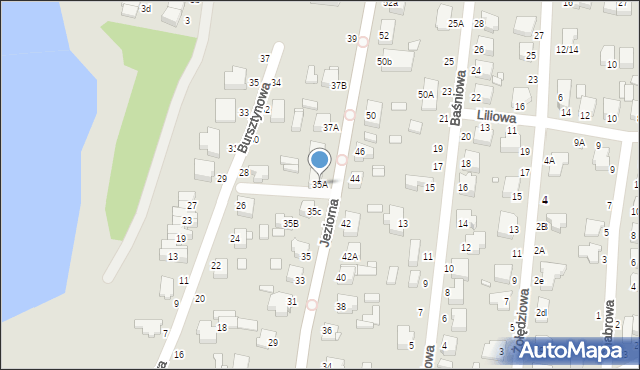 Piotrków Trybunalski, Jeziorna, 35A, mapa Piotrków Trybunalski
