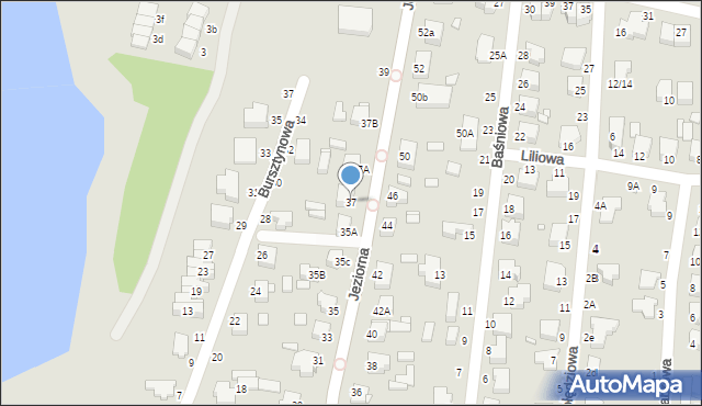 Piotrków Trybunalski, Jeziorna, 37, mapa Piotrków Trybunalski