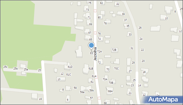 Piotrków Trybunalski, Jeziorna, 63, mapa Piotrków Trybunalski