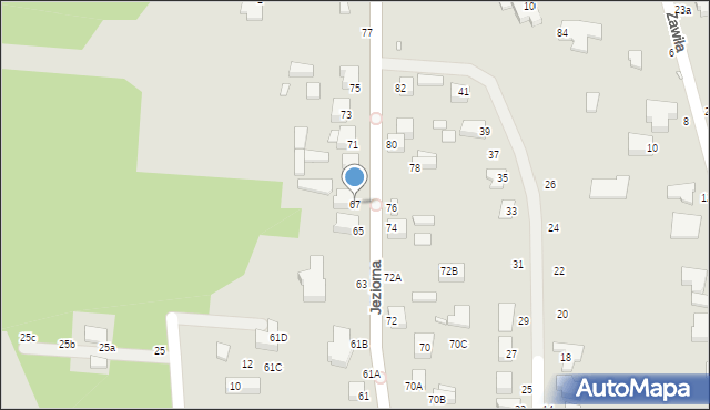Piotrków Trybunalski, Jeziorna, 67, mapa Piotrków Trybunalski