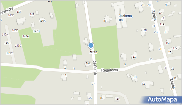 Piotrków Trybunalski, Jeziorna, 79, mapa Piotrków Trybunalski