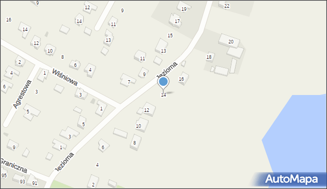 Piotrowice, Jeziorna, 14, mapa Piotrowice