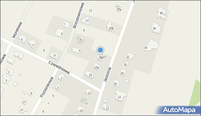 Piotrowice, Jeziorna, 25b, mapa Piotrowice