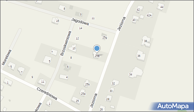 Piotrowice, Jeziorna, 25E, mapa Piotrowice