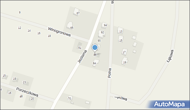 Piotrowice, Jeziorna, 86, mapa Piotrowice