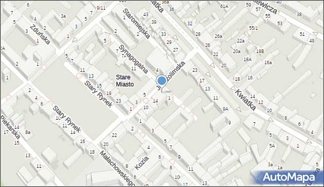 Płock, Jerozolimska, 20, mapa Płock