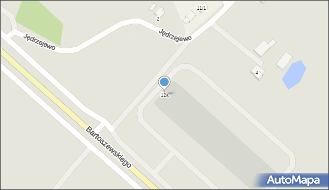 Płock, Jędrzejewo, 12a, mapa Płock