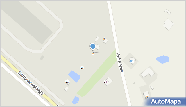 Płock, Jędrzejewo, 8, mapa Płock