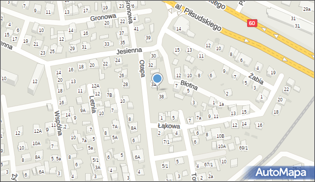 Płock, Jesienna, 36, mapa Płock