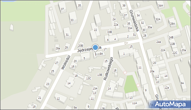 Płońsk, Jędrzejewicza Jana W., dr., 3, mapa Płońsk