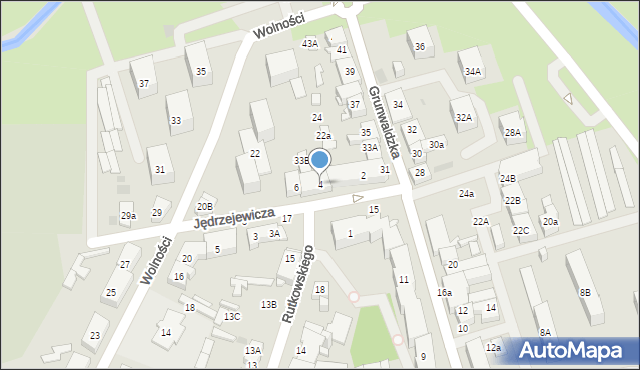 Płońsk, Jędrzejewicza Jana W., dr., 4, mapa Płońsk