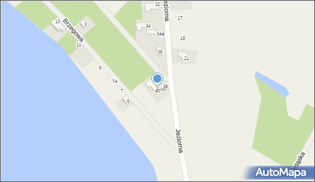 Pluski, Jeziorna, 40, mapa Pluski
