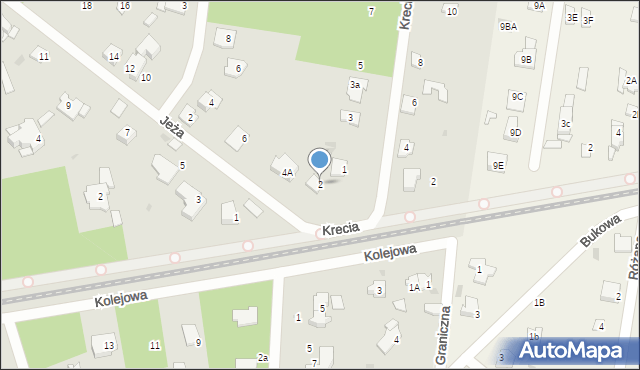 Podkowa Leśna, Jeża, 2, mapa Podkowa Leśna