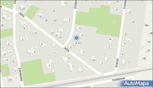 Podkowa Leśna, Jeża, 8, mapa Podkowa Leśna